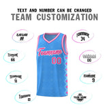 Custom Light Blue Side Blocks Sports Uniform Basketball Jersey