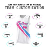 Custom White Diagonal Pinstripe Pattern Color Block Sports Uniform Basketball Jersey