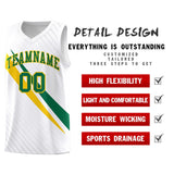 Custom White Diagonal Pinstripe Pattern Color Block Sports Uniform Basketball Jersey