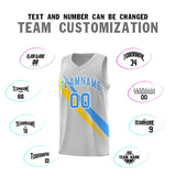Custom Gray Diagonal Pinstripe Pattern Color Block Sports Uniform Basketball Jersey