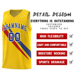 Custom Gold Diagonal Pinstripe Pattern Color Block Sports Uniform Basketball Jersey