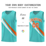 Custom Bright Green Diagonal Pinstripe Pattern Color Block Sports Uniform Basketball Jersey
