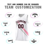 Custom White Diagonal Pinstripe Pattern Color Block Sports Uniform Basketball Jersey