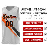 Custom Gray Diagonal Pinstripe Pattern Color Block Sports Uniform Basketball Jersey