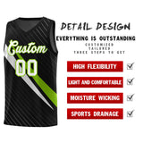 Custom Black Diagonal Pinstripe Pattern Color Block Sports Uniform Basketball Jersey