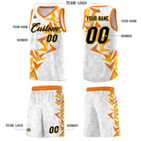 Custom White Boomerang Pattern Sets Basketball Jersey
