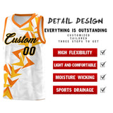 Custom White Boomerang Pattern Sets Basketball Jersey