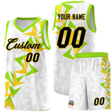 Custom White Boomerang Pattern Sets Basketball Jersey