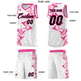 Custom White Boomerang Pattern Sets Basketball Jersey