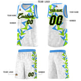 Custom White Boomerang Pattern Sets Basketball Jersey