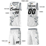 Custom White Boomerang Pattern Sets Basketball Jersey