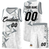 Custom White Boomerang Pattern Sets Basketball Jersey