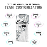 Custom White Boomerang Pattern Sets Basketball Jersey