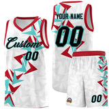 Custom White Boomerang Pattern Sets Basketball Jersey