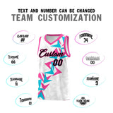 Custom White Boomerang Pattern Sets Basketball Jersey