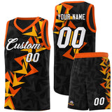 Custom Black Boomerang Pattern Sets Basketball Jersey