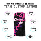 Custom Black Boomerang Pattern Sets Basketball Jersey