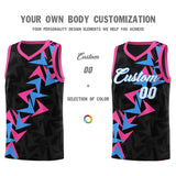Custom Black Boomerang Pattern Sets Basketball Jersey