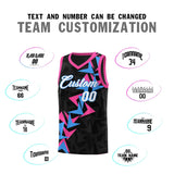 Custom Black Boomerang Pattern Sets Basketball Jersey