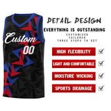 Custom Black Boomerang Pattern Sets Basketball Jersey