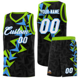 Custom Black Boomerang Pattern Sets Basketball Jersey
