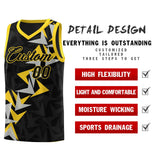 Custom Black Boomerang Pattern Sets Basketball Jersey
