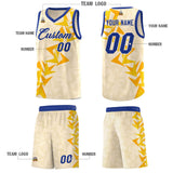 Custom Cream Boomerang Pattern Sets Basketball Jersey