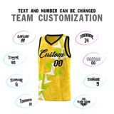 Custom Gold Boomerang Pattern Sets Basketball Jersey