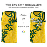 Custom Gold Boomerang Pattern Sets Basketball Jersey