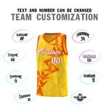 Custom Gold Boomerang Pattern Sets Basketball Jersey