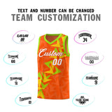 Custom Orange Boomerang Pattern Sets Basketball Jersey