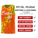 Custom Orange Boomerang Pattern Sets Basketball Jersey