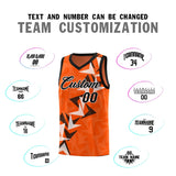 Custom Orange Boomerang Pattern Sets Basketball Jersey