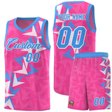 Custom Pink Boomerang Pattern Sets Basketball Jersey