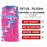 Custom Pink Boomerang Pattern Sets Basketball Jersey