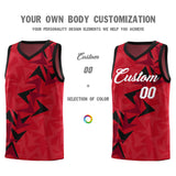Custom Red Boomerang Pattern Sets Basketball Jersey