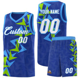 Custom Royal Boomerang Pattern Sets Basketball Jersey