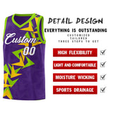 Custom Purple Boomerang Pattern Sets Basketball Jersey