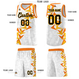 Custom White Boomerang Pattern Sets Basketball Jersey