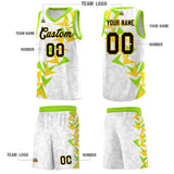 Custom White Boomerang Pattern Sets Basketball Jersey