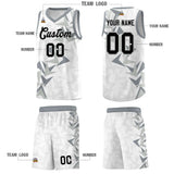 Custom White Boomerang Pattern Sets Basketball Jersey