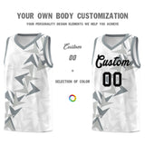 Custom White Boomerang Pattern Sets Basketball Jersey