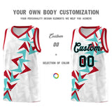 Custom White Boomerang Pattern Sets Basketball Jersey