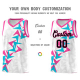 Custom White Boomerang Pattern Sets Basketball Jersey