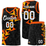 Custom Black Boomerang Pattern Sets Basketball Jersey