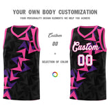 Custom Black Boomerang Pattern Sets Basketball Jersey