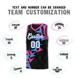 Custom Black Boomerang Pattern Sets Basketball Jersey