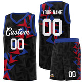 Custom Black Boomerang Pattern Sets Basketball Jersey