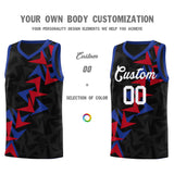 Custom Black Boomerang Pattern Sets Basketball Jersey