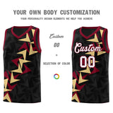 Custom Black Boomerang Pattern Sets Basketball Jersey